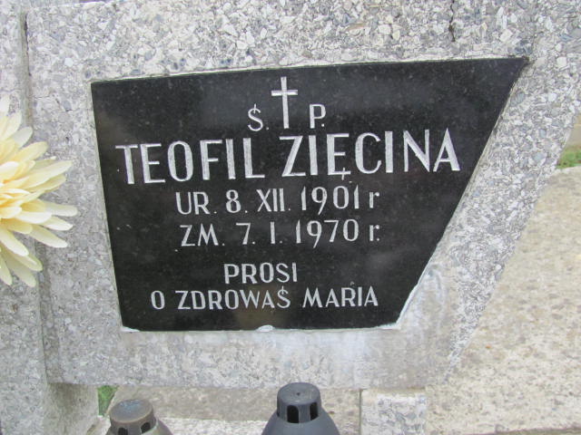 Teofil Zięcina 1901 Jastrzębia Tarnowska - Grobonet - Wyszukiwarka osób pochowanych
