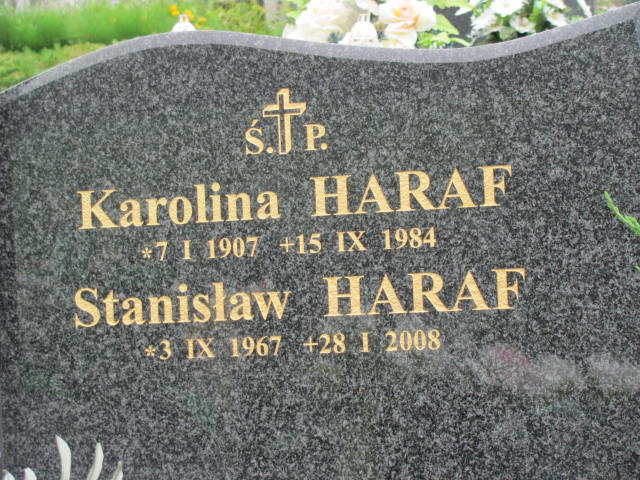 Karolina Haraf 1907 Jastrzębia Tarnowska - Grobonet - Wyszukiwarka osób pochowanych