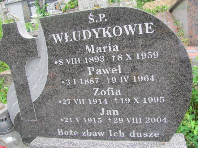 Paweł Włudyka 1887 Jastrzębia Tarnowska - Grobonet - Wyszukiwarka osób pochowanych