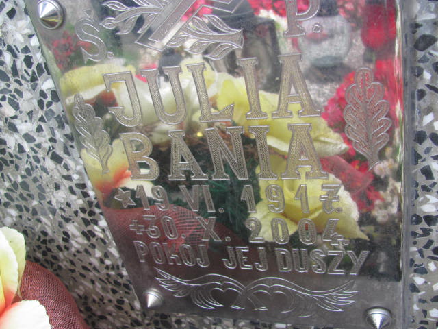 Julia Bania 1917 Jastrzębia Tarnowska - Grobonet - Wyszukiwarka osób pochowanych